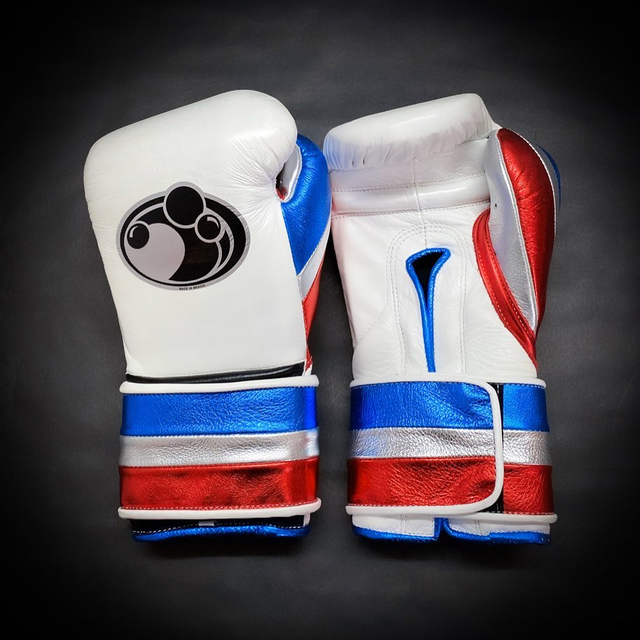 Customizable boxing glove , Fiest Gloves online , High Quality COPIES of Branded Gloves White/Blue