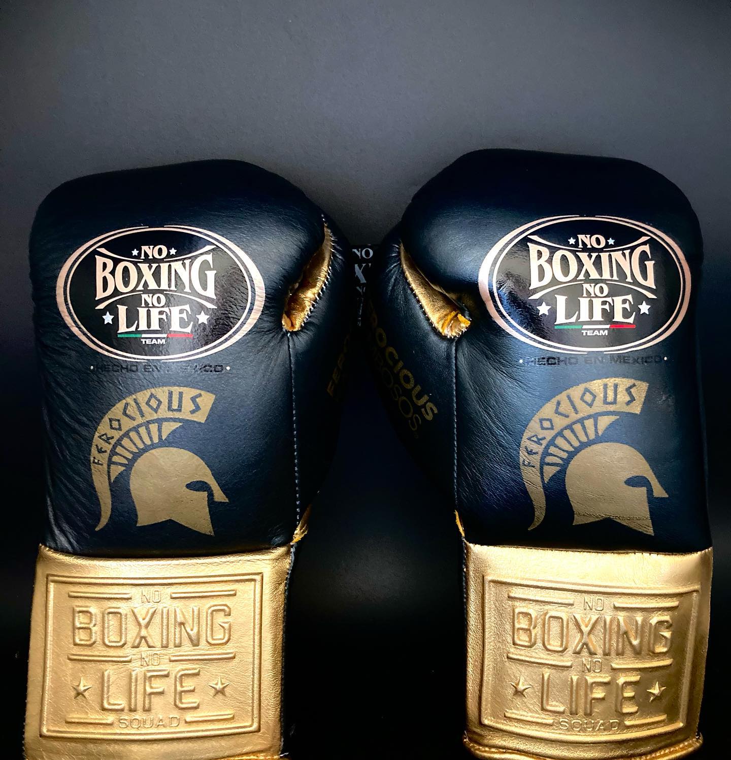 No Boxing No Life Glove - online, NBNL Boxing Gloves, Leather Gloves Limited Edition Black/Gld