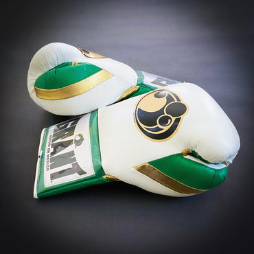 Customizable boxing glove , Fiest Gloves online , High Quality COPIES of Branded Gloves White/Green