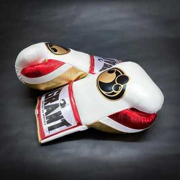 Customizable boxing glove , Fiest Gloves online , High Quality COPIES of Branded Gloves White/Red