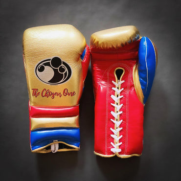 Customizable boxing glove , Fiest Gloves online , High Quality COPIES of Branded Gloves Gold/Red