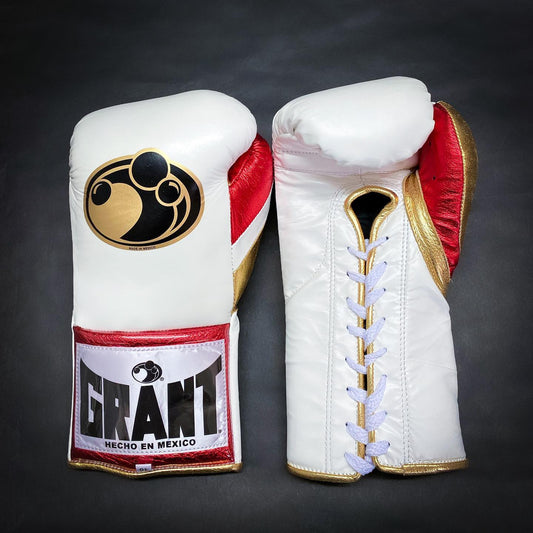 Customizable boxing glove , Fiest Gloves online , High Quality COPIES of Branded Gloves White/Red
