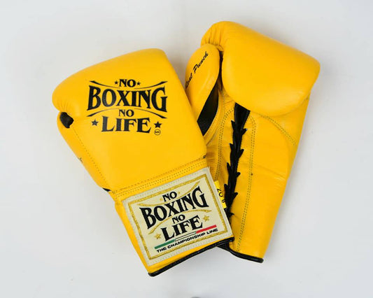 No Boxing No Life Glove - online, NBNL Boxing Gloves, Leather Gloves Yellow