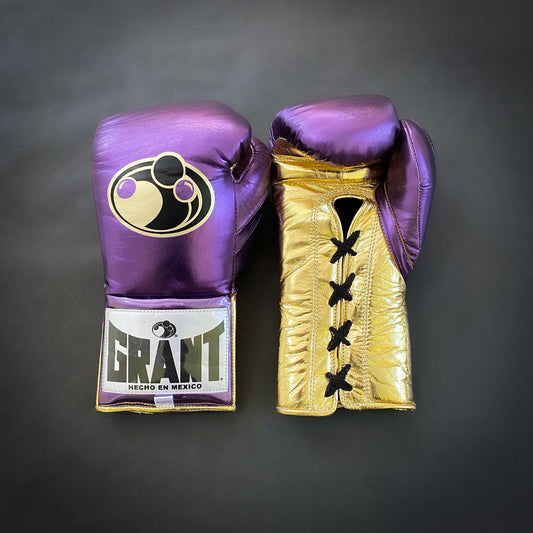 Customizable boxing glove , Fiest Gloves online , High Quality COPIES of Branded Gloves Purple/Gold