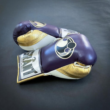Customizable boxing glove , Fiest Gloves online , High Quality COPIES of Branded Gloves Purple/Gold