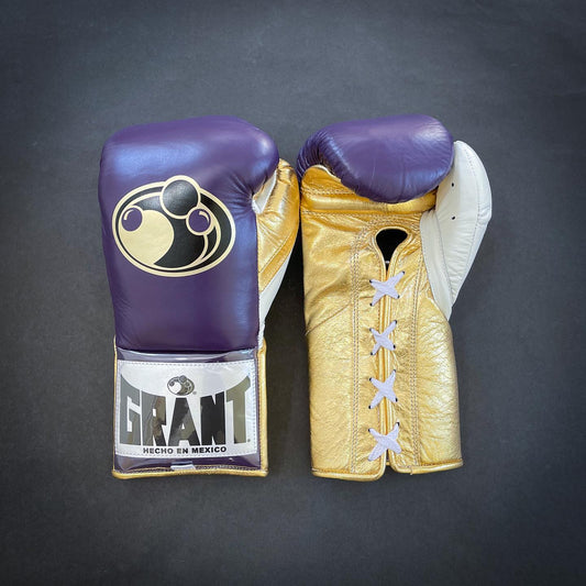 Customizable boxing glove , Fiest Gloves online , High Quality COPIES of Branded Gloves Purple/Gold