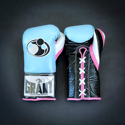 Customizable boxing glove , Fiest Gloves online , High Quality COPIES of Branded Gloves Sky Blue/Black