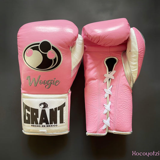 Customizable boxing glove , Fiest Gloves online , High Quality COPIES of Branded Gloves Pink/White