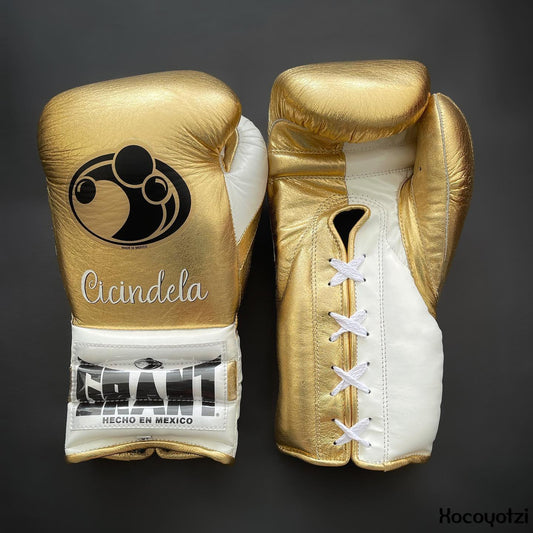 Customizable boxing glove , Fiest Gloves online , High Quality COPIES of Branded Gloves Gold/White