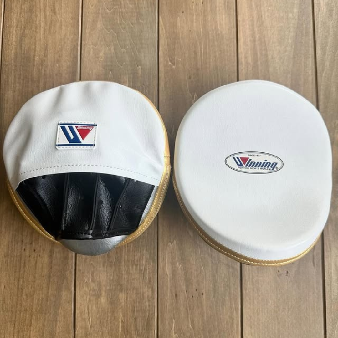 WINNING Punching Mitts White/Gold