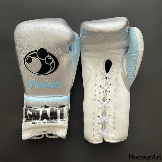 Customizable boxing glove , Fiest Gloves online , High Quality COPIES of Branded Gloves Silver/Blue