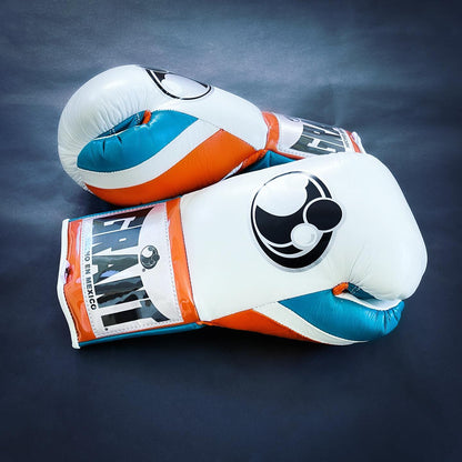 Customizable boxing glove , Fiest Gloves online , High Quality COPIES of Branded Gloves White/Blue