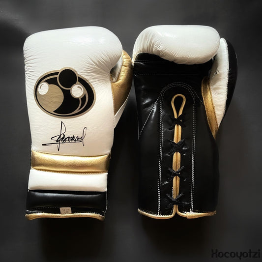 Customizable boxing glove , Fiest Gloves online , High Quality COPIES of Branded Gloves White/Gold