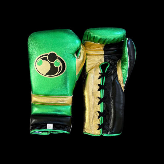 Customizable boxing glove , Fiest Gloves online , High Quality COPIES of Branded Gloves Green/Gold