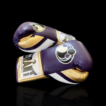 Customizable boxing glove , Fiest Gloves online , High Quality COPIES of Branded Gloves Purple/Gold