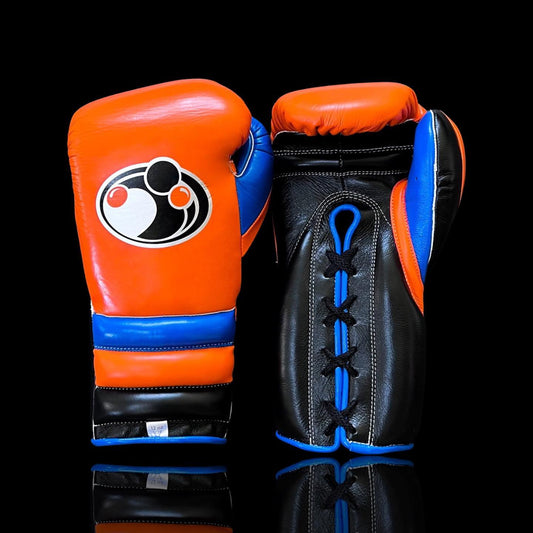 Customizable boxing glove , Fiest Gloves online , High Quality COPIES of Branded Gloves Orange/Blue