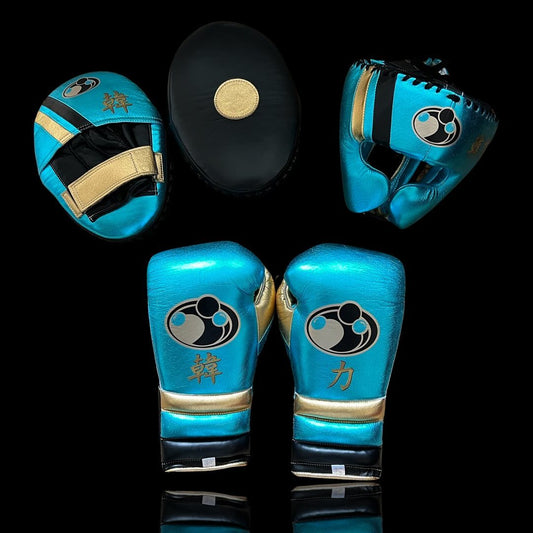 Customizable Boxing Sets Sky Blue/Gold