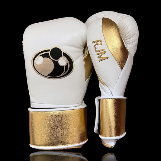 Customizable boxing glove , Fiest Gloves online , High Quality COPIES of Branded Gloves White/Gold