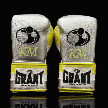 Customizable boxing glove , Fiest Gloves online , High Quality COPIES of Branded Gloves White/Yellow