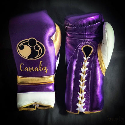 Customizable boxing glove , Fiest Gloves online , High Quality COPIES of Branded Gloves Purple/Gold