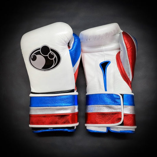 Customizable boxing glove , Fiest Gloves online , High Quality COPIES of Branded Gloves White/Blue
