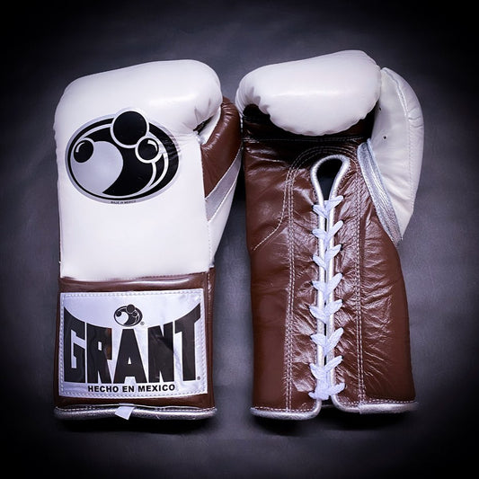Customizable boxing glove , Fiest Gloves online , High Quality COPIES of Branded Gloves White/Brown