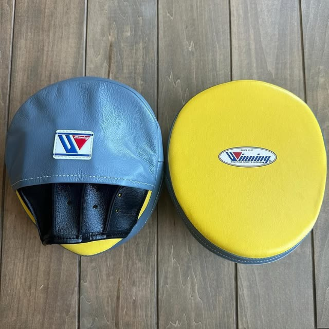 WINNING Punching Mitts Yellow/Grey