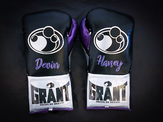 Customizable boxing glove , Fiest Gloves online , High Quality COPIES of Branded Gloves Black/Purple