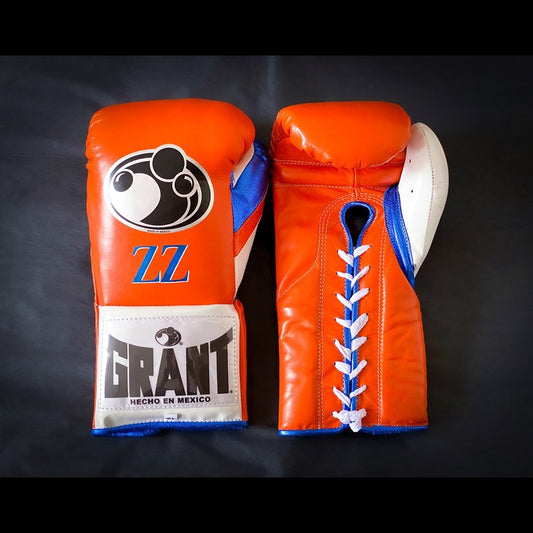 Customizable boxing glove , Fiest Gloves online , High Quality COPIES of Branded Gloves Orange/Blue