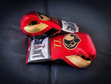 Customizable boxing glove , Fiest Gloves online , High Quality COPIES of Branded Gloves Red/Gold