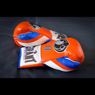 Customizable boxing glove , Fiest Gloves online , High Quality COPIES of Branded Gloves Orange/Blue