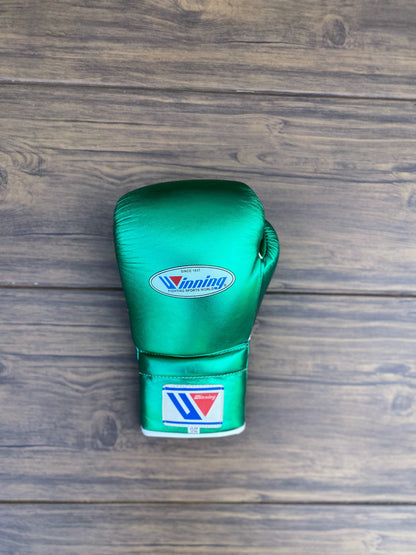 Winning boxing gloves set, Winning GREEN Boxing Gear, Winning Head Guard, Winning Groin Guard,