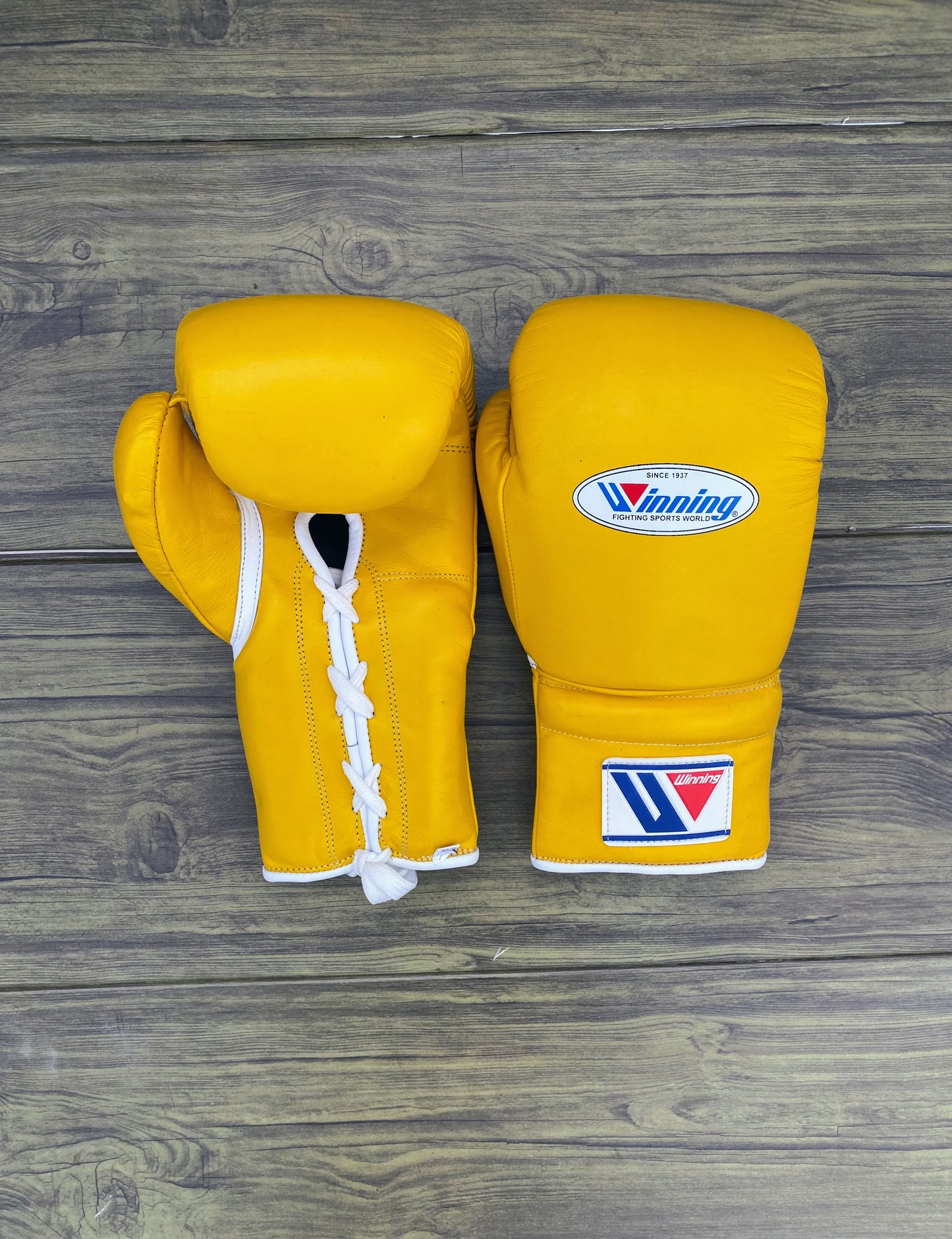 Winning boxing gloves set, Winning YELLOW Boxing Gear, Winning Head Guard, Winning Groin Guard,
