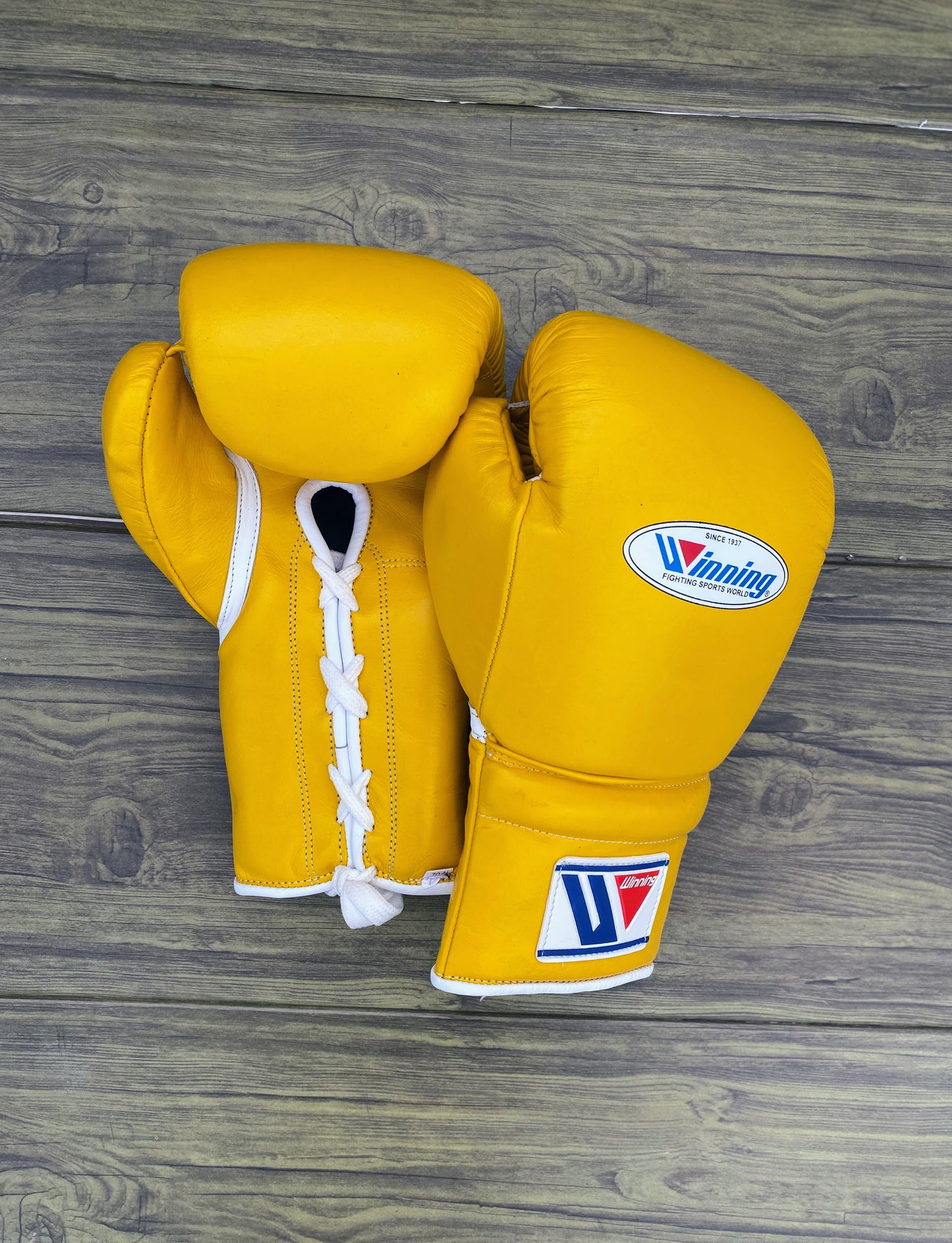 Winning boxing gloves set, Winning YELLOW Boxing Gear, Winning Head Guard, Winning Groin Guard,