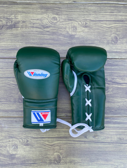 Winning boxing gloves set, Winning GREEN Boxing Gear, Winning Head Guard, Winning Groin Guard,