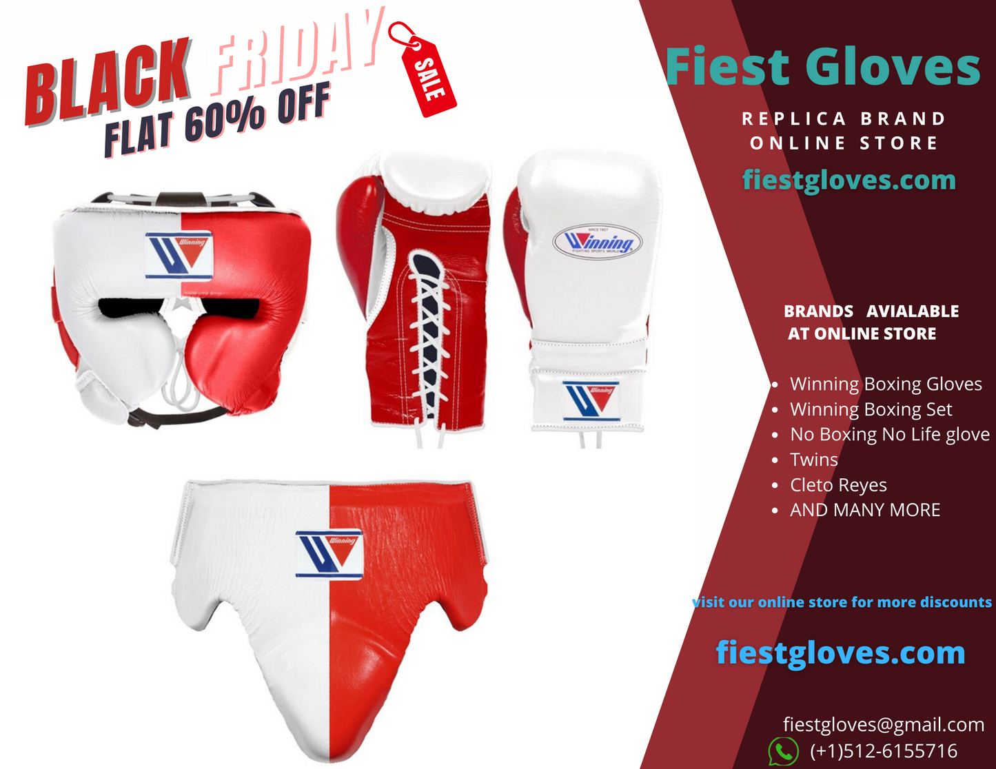 Winning Boxing Sets, Winning Head & Groin, Customizable boxing set