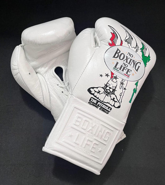 No Boxing No Life Glove - online, NBNL Boxing Gloves, Leather Gloves Limited Edition White