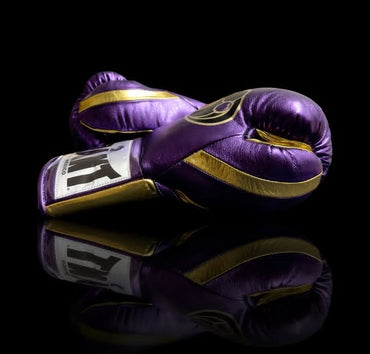Customizable boxing glove , Fiest Gloves online , High Quality COPIES of Branded Gloves purple gold