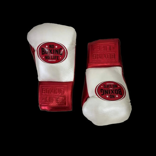 No Boxing No Life Glove - online, NBNL Boxing Gloves, Leather Gloves Red/White